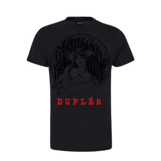 Dupler Svart T-shirt Röd Logga