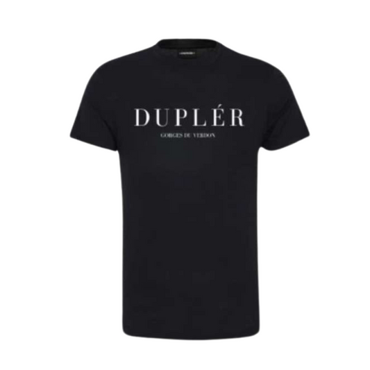 Dupler Svart T-shirt Vit Text