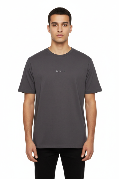 Duplér Grå T-shirt – exakt textstil
