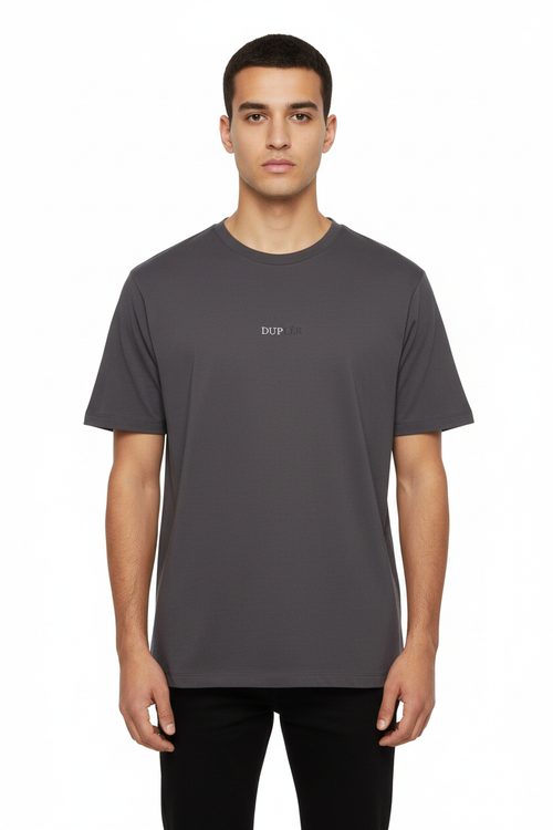 Duplér Grå T-shirt – exakt textstil