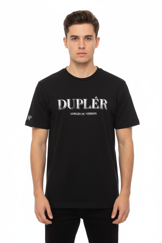 Duplér Svart T-shirt – på person